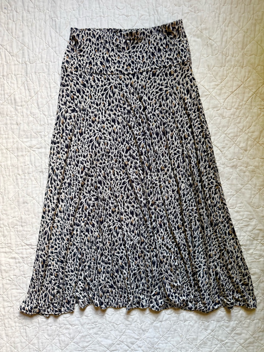 Salaam Flo Skirt Leopard Print Midi Tea Length Maximalism Animal Y2K Modest
